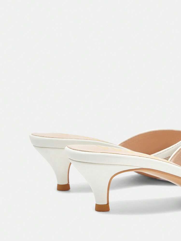 CUCCOO HITCHD Fashion Round Toe Kitten Heel White Lace Pearl Wedding Party Dress High Heel Sandals Women Peep Toe Slippers For Christmas Elegant Shoes Wedding Shoes Summer Shoes Bride Shoes