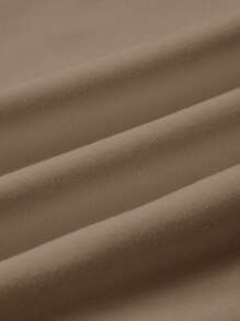 SHEIN BASICS 秋冬季基本款高领修身长袖纯色女式上衣，升级保暖内衬，时尚、休闲、舒适、百搭，不显臃肿 - 棕色 - 查看 7