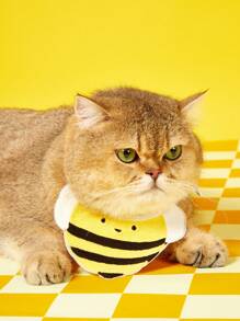 PETSIN Cute Pet Cat Bandana, Dog/Cat Neckerchief, Pet Bib, Dog/Cat Scarf, Honeybee Design