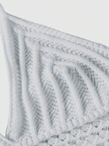 SHEIN MOD Trägertop mit geraffter Taille, strickig, elegant für Strandmusikfestivals