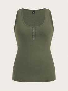 Slaydiva 3pcs Plus Size Women's Solid Color Thick Strap Camisole Suitable For Summer Vacation - Multicolor - View 5