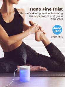 Teckwe Mini Humidifier For Car, Bedroom & Desktop - USB Powered, Large Mist Output, Air Purifying & Aromatherapy