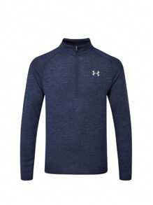 Under Armour Mens UA Tech 2.0 1/2 Zip - 藏蓝色 - 查看 1