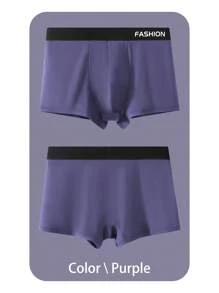 SHEIN 5pcs/Pack Men's Letter Waistband Mixed Color Boxer Briefs