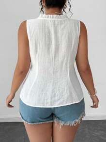 Elenzga Einfaches Kurzarmhemd in Große Größen, modisch für den Sommer