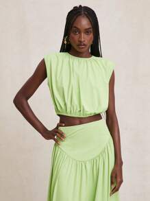 NYA SZN Top Short Sleeve Ruche Cut Out Detail Casual Everyday Brunch Special Occasion Wedding Guest Bridal Party Vacation Summer Spring Top Outfits For Women