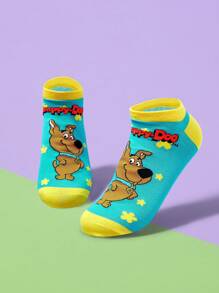 SCOOBY-DOO X SHEIN 1 Pair Cartoon Pattern Fashionable Cute Ankle Socks - Multicolor - View 4