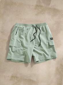 Manfinity VCAY Plus Size Men's Loose Casual Woven Summer Shorts, School
