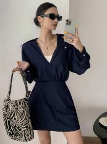 DAZY Women Two Pieces Outfits For Daily Wear Lounge Sets For Women - Blue - View 4