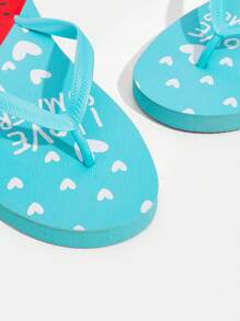 Grefit CUCCOO Watermelon Print Flat Sandals, Suitable For Beach And Home Wear - Mint Blue - View 4