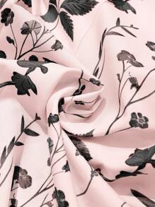 SHEIN Clasi 女士花卉印花衬衫裙，百搭通勤秋冬时尚