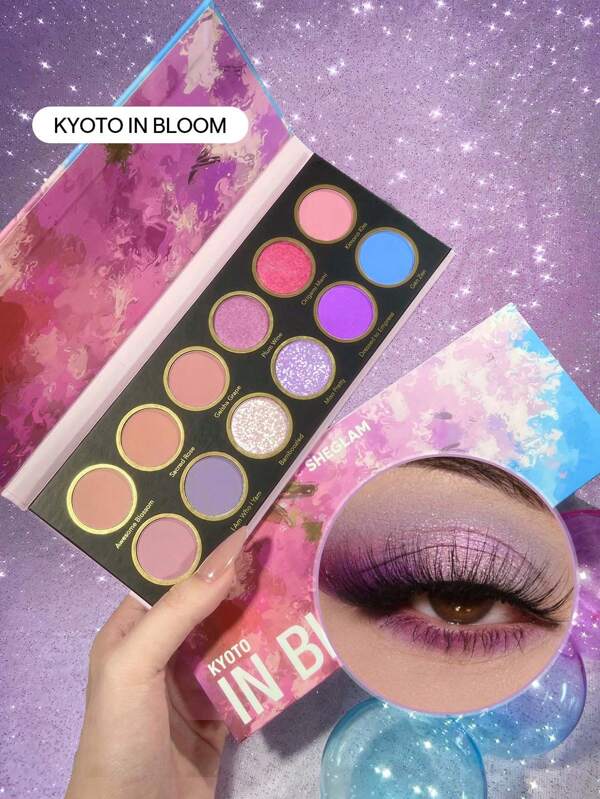 SHEGLAM Paleta Kyoto In Bloom 12-Clolor Shimmer Metallic Mate Fard De Pleoape Shimmery Pink Purple Culori Foarte Pigmentate De Lungă Durată FăRă Pete Fard De Pleoape Moale Neted Machiaj Pentru Ochi Cosmetice CrăCiun Iarna Pink Purple Fard Absolvire Zi De NașTere Vacanță Vară Toamnă Y2K Elegant Modă Femei Machiaj Cosmetice Petrecere Plajă CăLăTorie Camping ÎN Aer Liber ȘCoală Campus Excursie Festivaluri Decor Cadou Cadou Trandafir Fată Cosplay Cel Mai Bun Culoare Farmec Atmosferă