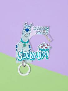 SCOOBY-DOO X SHEIN Cute Acrylic Food Pattern Carabiner Keychain, Cool - Blue and White - View 2