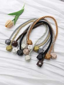 2pcs Magnetic Curtain Tiebacks, Made Of Thicker Torsion Rope & Strong Magnets, For Curtain Holders Gifts Birthday Graduation - Multicolor - View 7