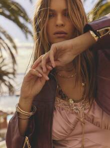 Aralina Winter Leather Look PU Cropped Jacket With Patch Pockets - Black - View 3