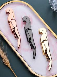 1 pieza/3 piezas Abrebotellas de vino tinto de acero inoxidable multifuncional con forma de caballito de mar, apto para restaurantes y bares, cocinas del hogar, abrebotellas diarios, abrebotellas de cerveza, abrelatas, uso al aire libre, campamento