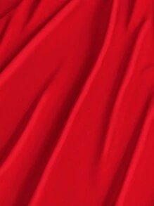 Franclia 优雅的 V 领红色吊带 A 字短裙，百搭 - 紅色 - 查看 5