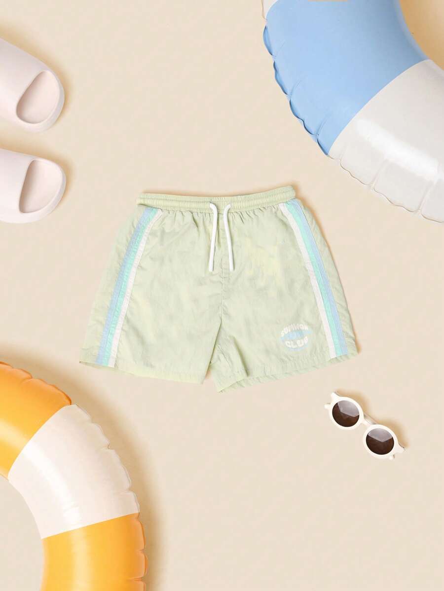 SUMWON 抽绳泳裤儿童沙滩短裤夏季运动装运动水上运动泳池派对度假泳衣