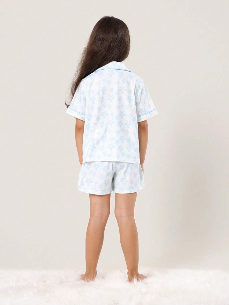 Soft Comfort Button Through Short Sleeve Pajama Set