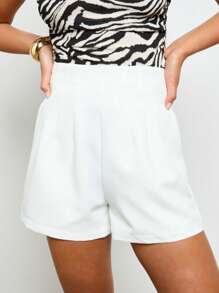 AiiRZ Pantalones cortos de traje de cintura alta confeccionados, vestimenta para oficina profesional, diseño clásico, vestimenta formal para negocios, ropa de trabajo moderna, informal para negocios