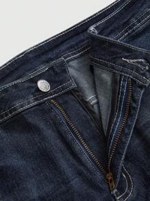 ROMWE J-Fashion Shorts vaqueros slim fit de talle bajo con bordado de bandera americana, estilo vintage y streetwear "Y2K" para mujer de talla grande, para el 4 de julio