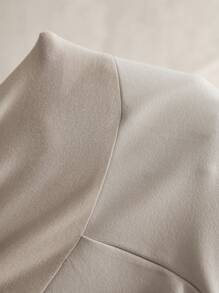 MaterniWear 可调节腰围纯色孕妇裤，带腹部支撑 - 卡其色 - 查看 9