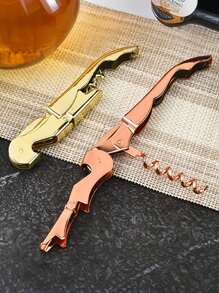 1 pieza/3 piezas Abrebotellas de vino tinto de acero inoxidable multifuncional con forma de caballito de mar, apto para restaurantes y bares, cocinas del hogar, abrebotellas diarios, abrebotellas de cerveza, abrelatas, uso al aire libre, campamento