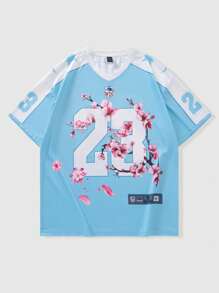 ROMWE MEN Prep Áo thun nam tay ngắn in khẩu hiệu, thích hợp mặc hàng ngày vào mùa xuân và mùa hè - Nhiều màu - Xem 1