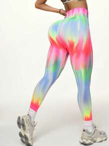SHEIN Sport Studio Nahtlose, hochdehnbare, hochsitzende Bodycon-Formende-Leggins