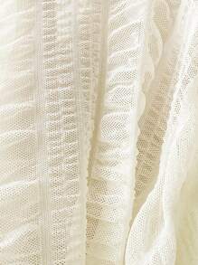 Comfortcana 夏季纯色荷叶边上衣和长款中长裙两件套休闲套装，大码可选，假日风格