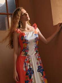 MOTF PREMIUM ROBE PLISSÉE À IMPRIMÉ FLORAL