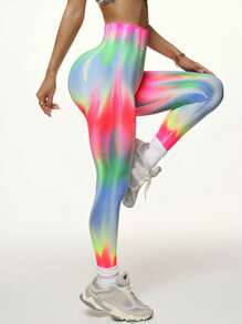 SHEIN Sport Studio Nahtlose, hochdehnbare, hochsitzende Bodycon-Formende-Leggins