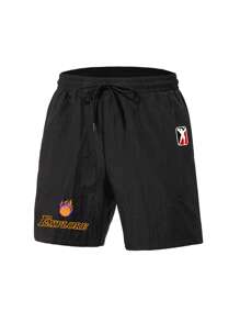 Manfinity Sport Corelite Men's Letter & Graphic Print Drawstring Waist Summer Sports Shorts