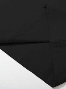 Manfinity Homme Plus Size Men's Round Neck Casual Short Sleeve Donut Graphic T-Shirt - Black - View 4