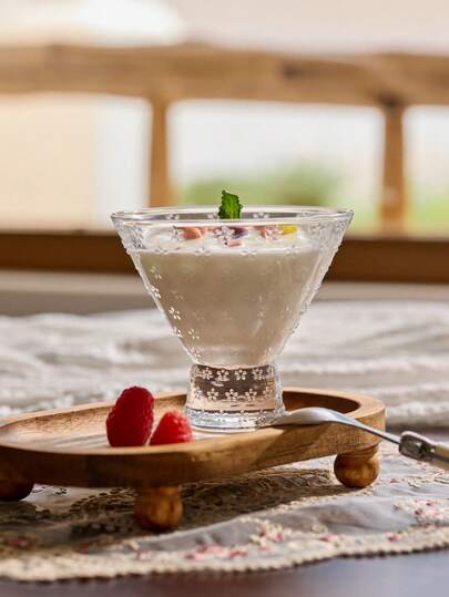 Cirelle 1个装轻奢简约冰淇淋杯冷饮糖水甜品碗酸奶水果沙拉布丁冰淇淋玻璃杯