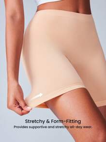 LUVLETTE 2-Pack Ultra-Fine Yarn High-Elastic Seamless Long Boy Shorts  Basic Lingerie As Outerwear - Multicolor - View 4