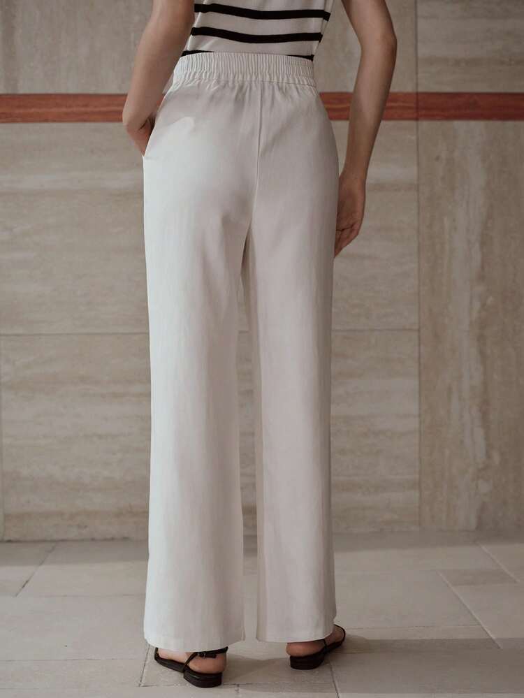 PANTALON EN LIN POUR FEMMES - DÉCONTRACTÉ ET , TISSU EN LIN TENCEL, PEAU-AMICAL ET CONFORTABLE