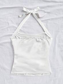 Soleia Women's Wrap-Around Gathered Backless Cami, Floral Print, Suitable For Summer Vacation