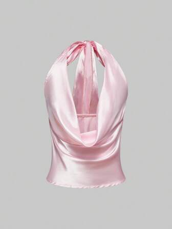 Anime Camiseta de tirantes con escote profundo, decoración metálica y estilo vintage del sur de Francia y Sicilia para vacaciones, para mujer, sexy