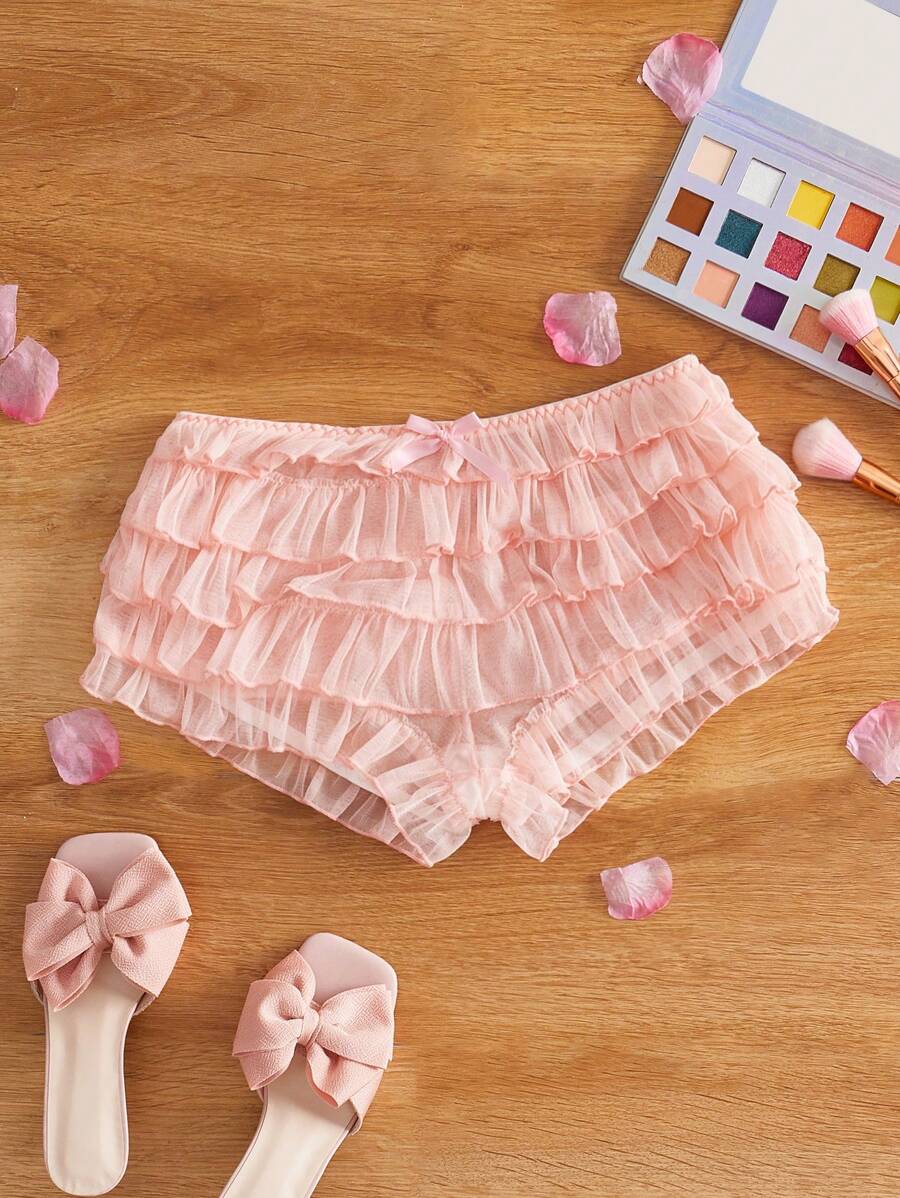 FairyFlirt سروال قصير من الفتيات أنيق ، مزين بطباعة الكعك والفرفرة