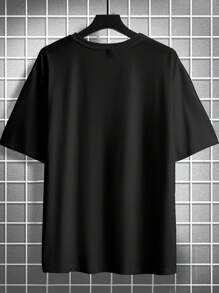 Manfinity Homme Plus Size Men's Round Neck Casual Short Sleeve Donut Graphic T-Shirt - Black - View 2