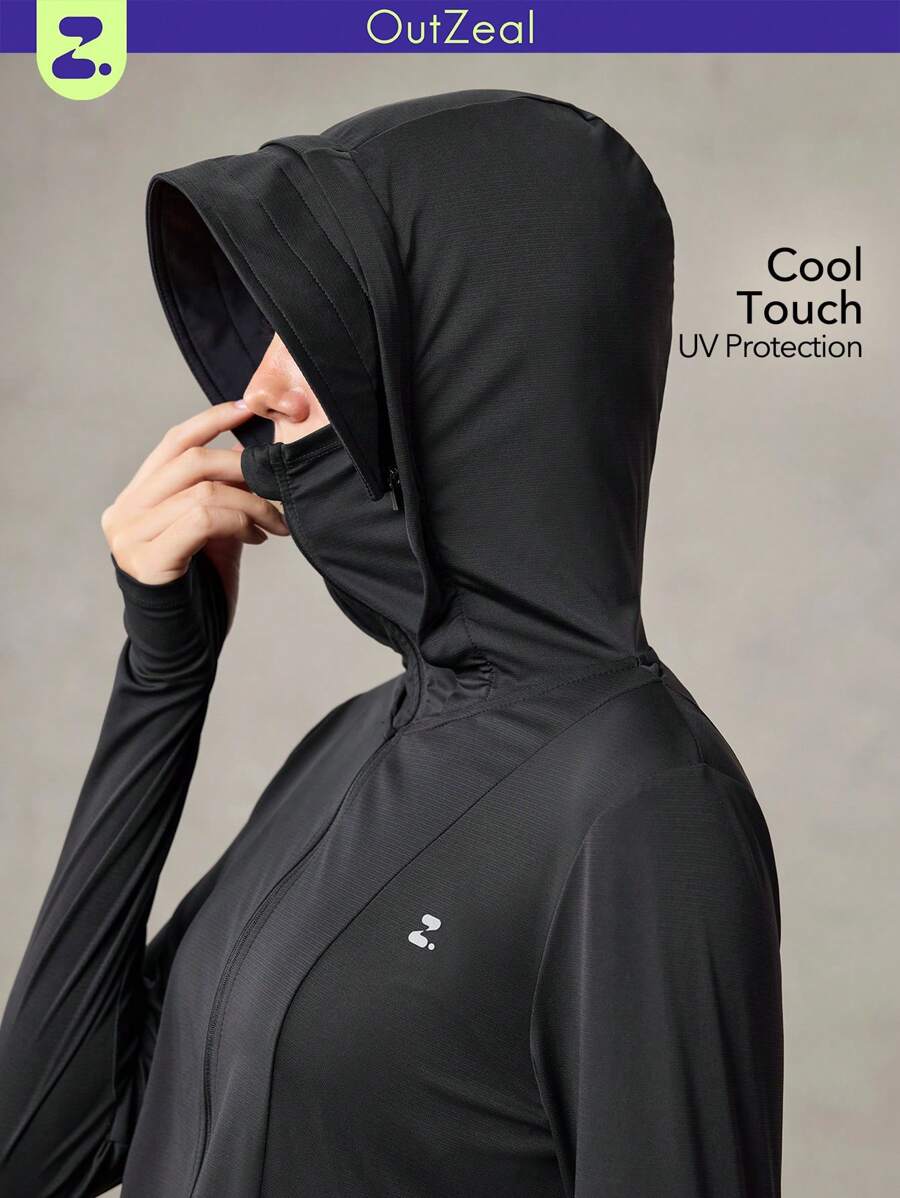 OutZeal OutZeal SunProof UPF50+ Cooling Hooed Sun Protection Jacket Women With Mask, Detachable Brim, Hat Hole