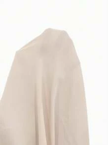 Franclia Blusa de gasa de manga corta con moño en unicolor para mujer de talla grande