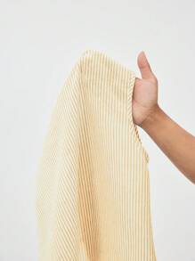 Coolane Kids 青少年女孩春夏条纹浅蓝色套装、两件套服装、亲子服装 - 黃色 - 查看 7