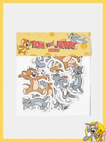 TOM & JERRY X SHEIN Quirky & Vivid Cartoon Pattern Design Cute DIY Stickers - Yellow - View 1