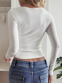 Livesso 1 件女式修身长袖 T 恤，秋季服装