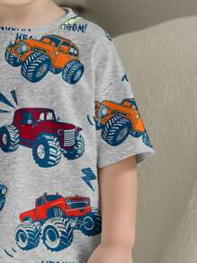 Conjunto de 2 piezas de pijama holgado y casual para bebé niño, apropiado para el verano