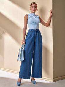 CLARA VERO Jeans de estilo bohemio de cintura baja, adecuados para el verano