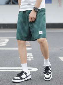 PantsHub 2 件青少年男童休闲学院风纯色短裤，通勤、上学、日常休闲、运动皆宜，适合春夏季 - 彩色 - 查看 3