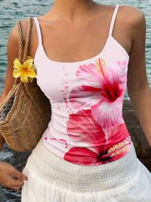 SHEIN Leap Crew Teen Girls Casual Minimalist Camisole Top, Summer - Multicolor - View 4